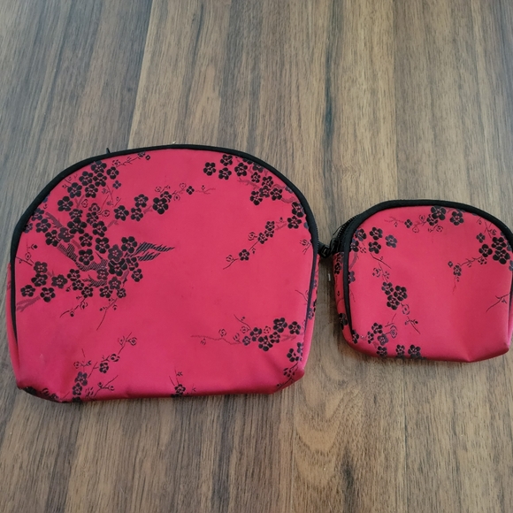 Modella Red & Black Make Up Bags - Set of 2 - Picture 2 of 2